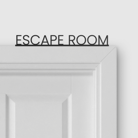 ESCAPE ROOM door topper and door tag