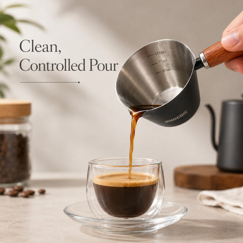 100ml Espresso Measuring Cup with Wooden Handle