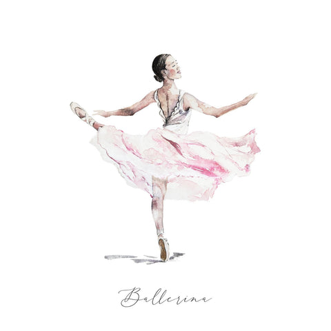 Watercolour Ballerina Greeting Card – Perfect for Dance Lovers