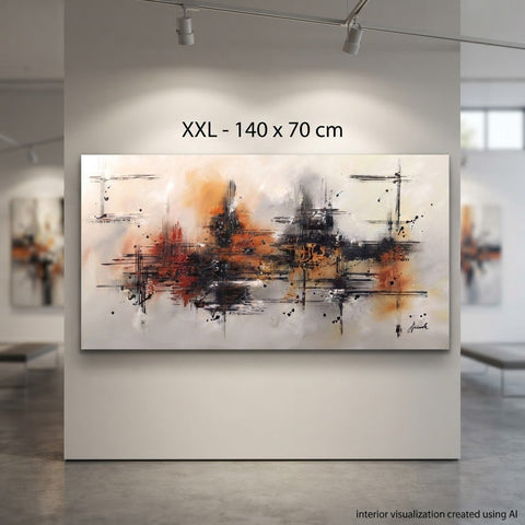 Monika Spiewak - Abstract - Oil Painting Stretched On The Frame - XXL - Ready To Hang - 1/1 Unique Piece