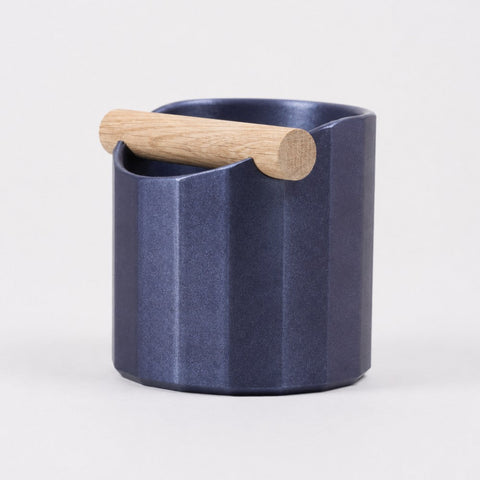The Facet Geometric Espresso Knock Box with Oak Knock Bar