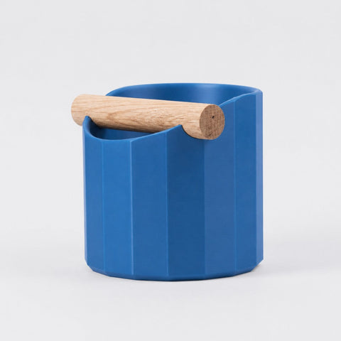 The Facet Geometric Espresso Knock Box with Oak Knock Bar