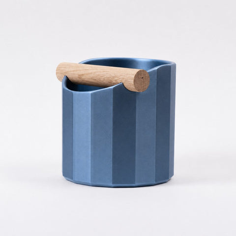 The Facet Geometric Espresso Knock Box with Oak Knock Bar