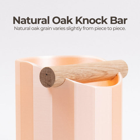 The Facet Geometric Espresso Knock Box with Oak Knock Bar