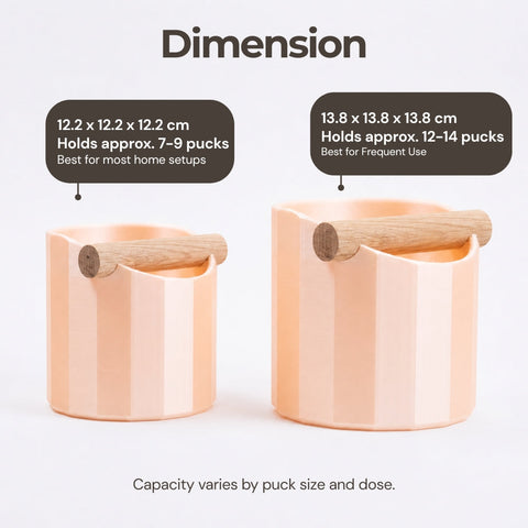 The Facet Geometric Espresso Knock Box with Oak Knock Bar