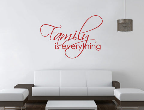 Wandtattoo-Zitat „Familie ist alles“ – Inspirierende Wohndekoration