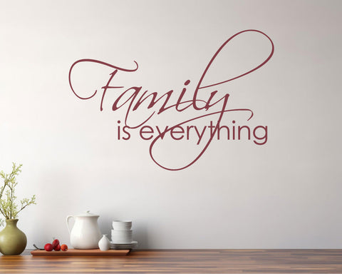 Wandtattoo-Zitat „Familie ist alles“ – Inspirierende Wohndekoration
