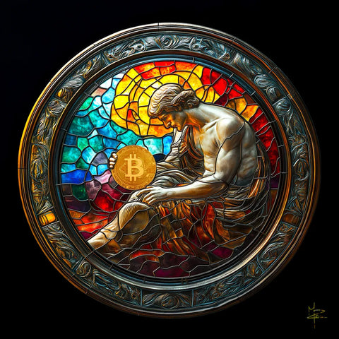 PLM-Art - The Bitcoin Creation Vitraux Style