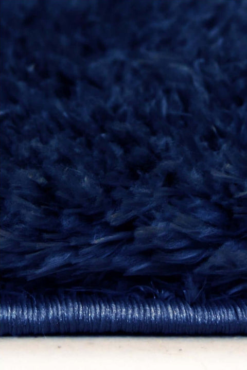 Lagom Navy Hochflor-Teppich