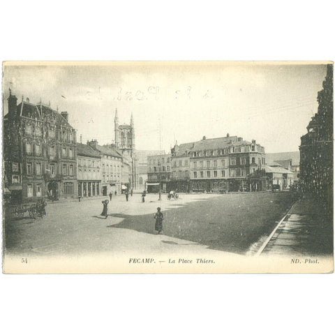 Fécamp, France – La Place Thiers – Postcard early 20th Century