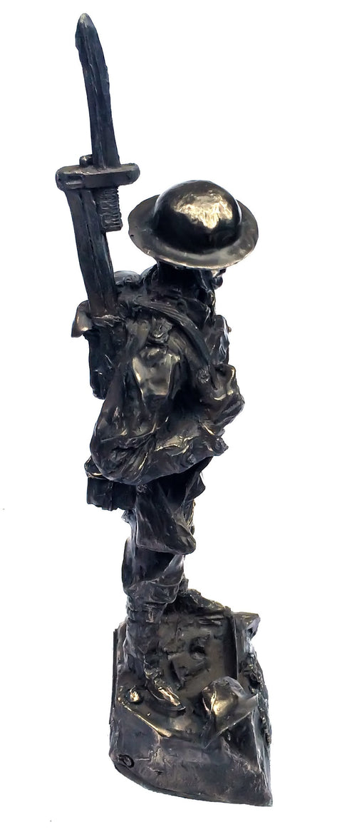World War 1 Tommy Cold Cast Bronze Military Sculpture Statue.