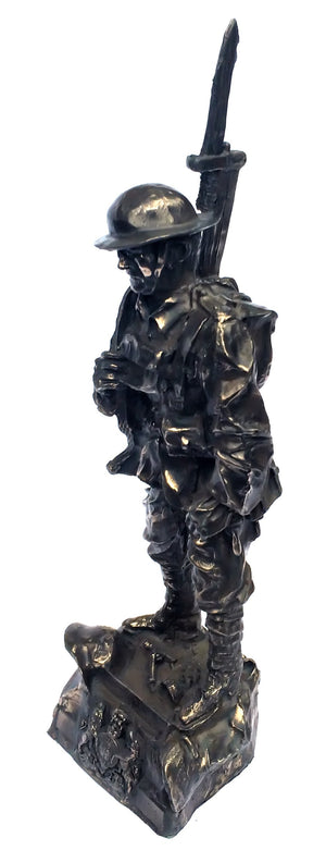 World War 1 Tommy Cold Cast Bronze Military Sculpture Statue.
