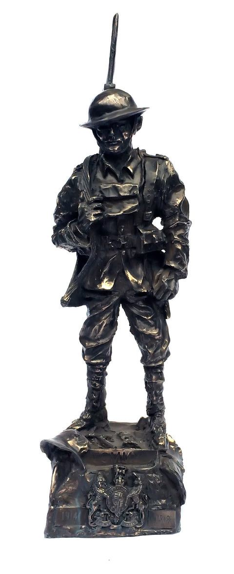 World War 1 Tommy Cold Cast Bronze Military Sculpture Statue.
