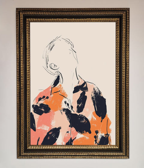 Floral Thinker Framed Wall Art