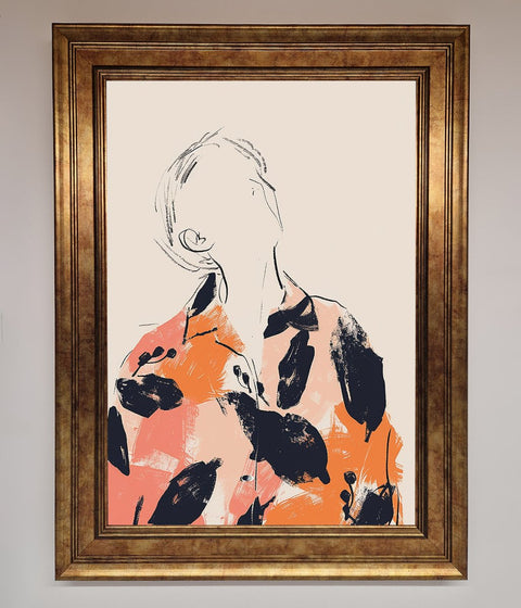 Floral Thinker Framed Wall Art
