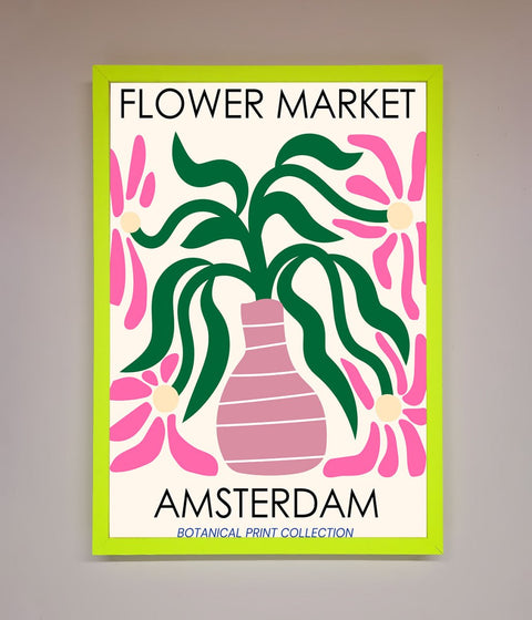 Flower Market Amsterdam Framed Poster