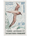 French Southern and Antarctic Lands (TAAF) Stamp 1959 0.3 French franc Light - mantled Albatross (Phoebetria palpebrata) Birds