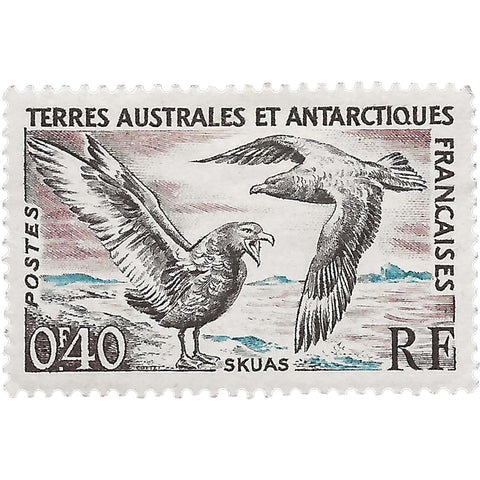 French Southern and Antarctic Lands (TAAF) Stamp 1959 0.4 French franc Brown Skua (Stercorarius antarcticus) Birds