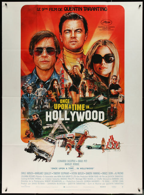 Il était une fois à Hollywood (2019) Affiche de film originale française "Grande" à un panneau