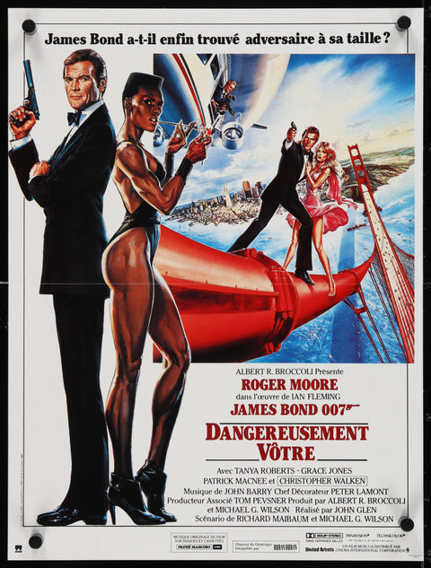 A View To A Kill (1985) Affiche de film française originale de petite taille
