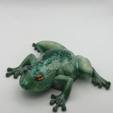 Resin Frog Ornament — Handmade Art Piece