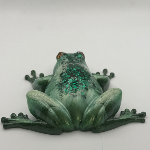 Resin Frog Ornament — Handmade Art Piece