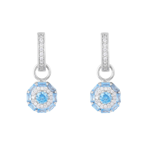 Something Blue Drop Earrings: Silver