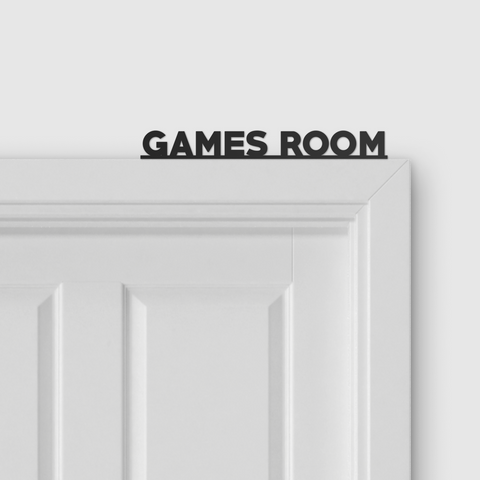 GAMES ROOM door topper and door tag