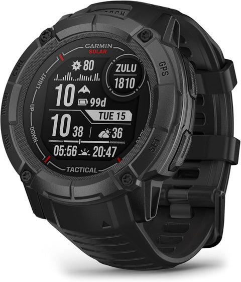 Garmin Instinct 2X SOLAR GPS 50mm Smartwatch, Larger Rugged watch, Tactical edition, Built - in Sports Apps & Health Monitoring