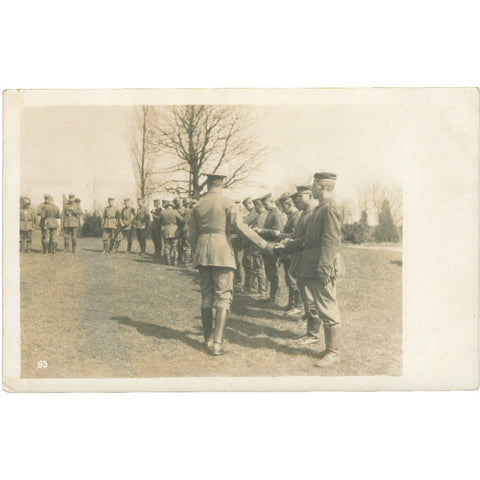 German Army Military Ceremony or Inspection – WW1 Era Postcard