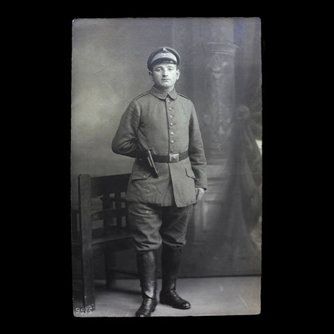 Germany Soldier 1917 WW1 Military World War I Studio Photo Postcard Army History