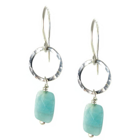Amazonite Silver Earrings