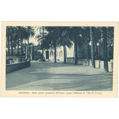 Ghadames, Libya – Ain El Frass Oasis Hotel, Mid - 20th Century Postcard
