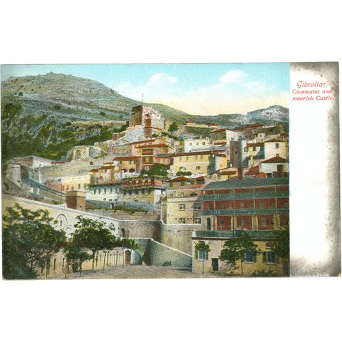 Gibraltar – Casemates and Moorish Castle – Postcard Early 20th Century