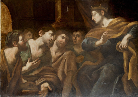 Giovanni Battista Beinaschi (1636 - 1688), Attributed to - Giuseppe e i fratelli davanti al faraone