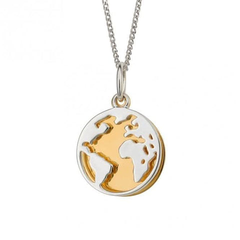 Pendentif Monde en or et argent P5228