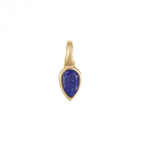 Pendentif en lapis-lazuli plaqué or, pierre de naissance de septembre, référence P5222