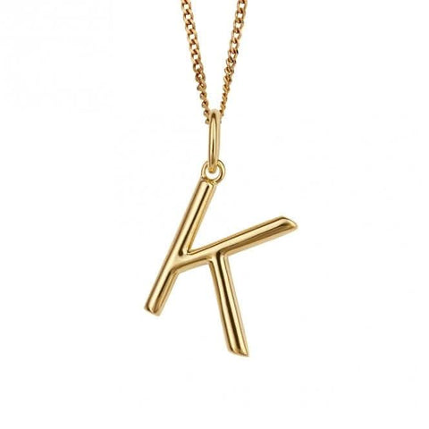 Pendentif lettre K plaqué or P5137