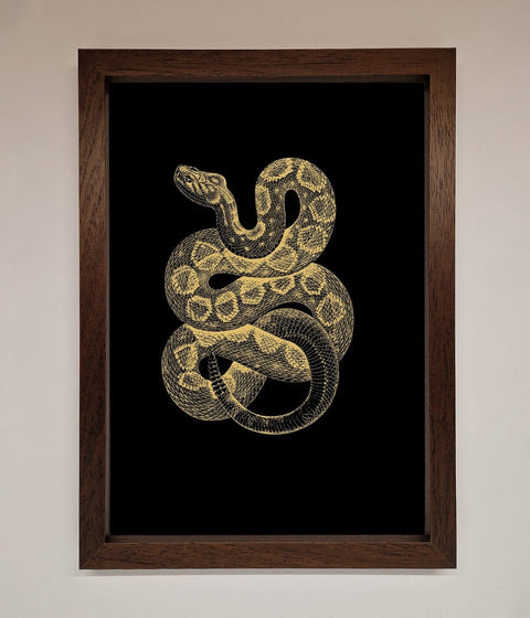 Golden Serpent Framed Wall Art