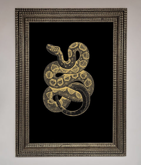 Golden Serpent Framed Wall Art