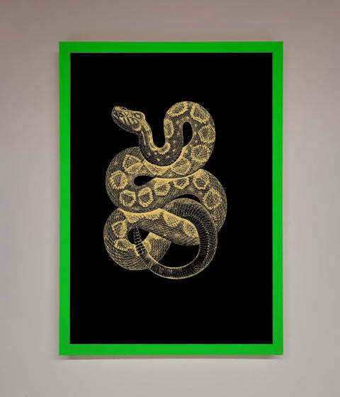 Golden Serpent Framed Wall Art