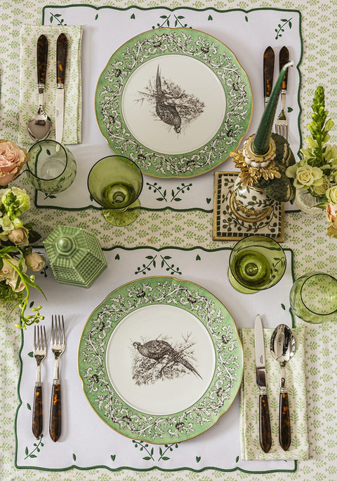 Green Blossom Rectangular Placemats - Set of 4
