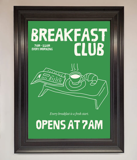 Green Breakfast Club Framed Wall Art