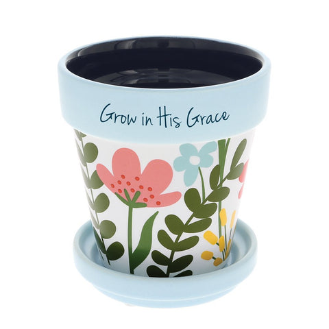 Growing in His Grace Pot with Tray