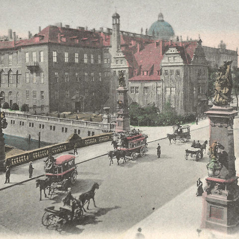 Gruss aus Berlin - Kaiser Wilhelmbrücke mit Schloss Germany Postcard