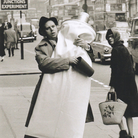 Hans Hammarskiöld - Pop Artist Claes Oldenburg with giant toothpaste tube 1969