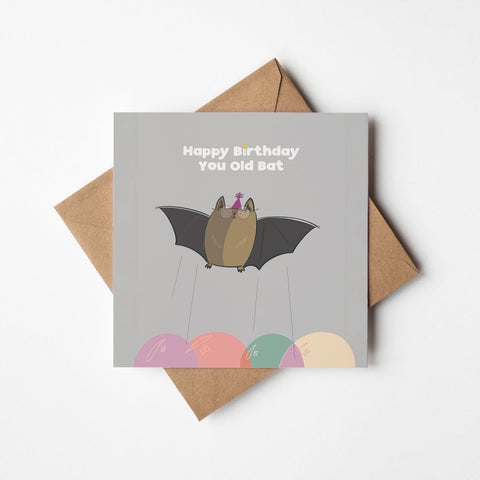Happy You Old Bat Funny | Greeting Card