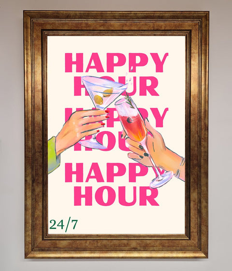 Happy Hour Framed Poster