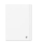 Red-Eyed Wolf matte hardcover journal with white cover and 150 lined pages