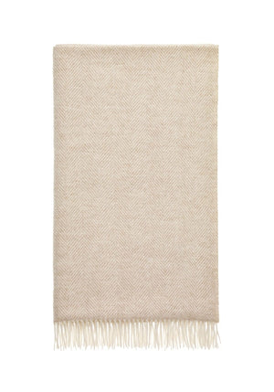 Harriet's Oatmeal British Wool Throw